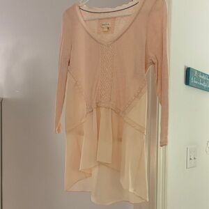 Meadow Rue Blush Long Sleeve Top